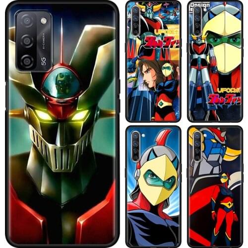 Transparent Glass Case For Mi Poco X3 NFC F3 Note 10 9t 11 Pro Ultra Lite CC9E CC9 Caso Fundas UFO Robot Goldorak