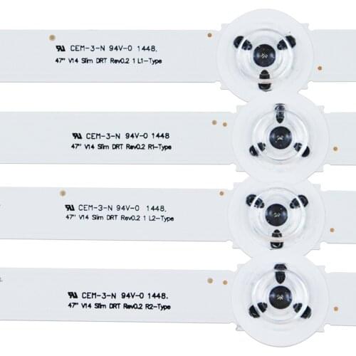 LED strip for Panasonic 47" V14 slim DRT Rev0.2 1 L1 L2 R1 R2 Type 6916L-1812A 6916L-1813A 1811A 1814A TX-47AS650E TX-47ASM651