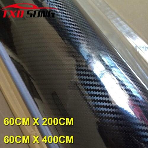 60cm*200cm/Roll Super quality Ultra Gloss 5D Carbon Fiber Vinyl Wrap 4D Texture Super Glossy 5D Carbon Film