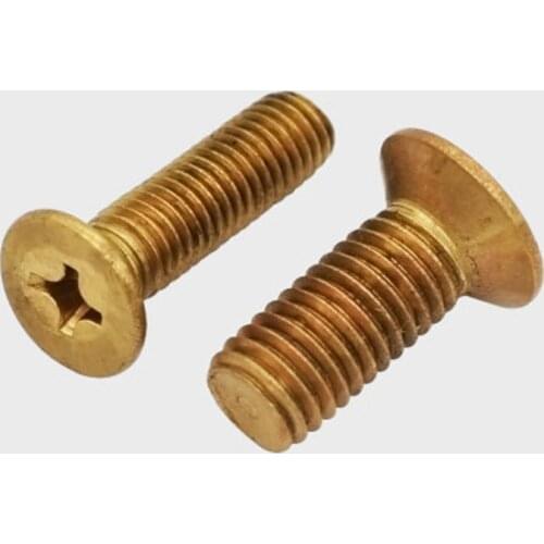 M5 Phillips Screw Brass Countersunk Screws Flat head Bolts 6-25mm Lenght