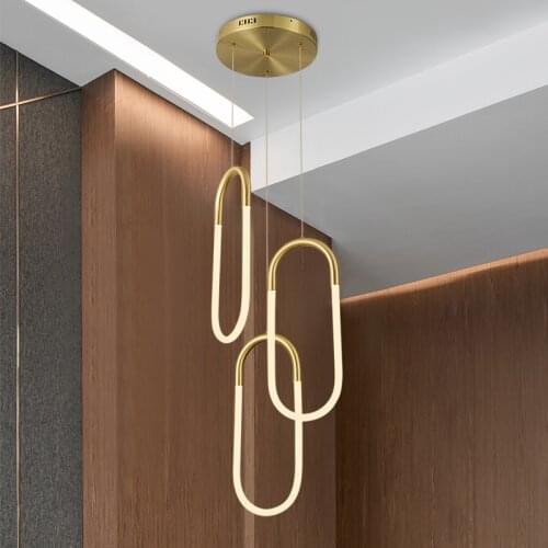 Gold Medern Pendant Lights Modern Design For Living Room Bedroom Study Acrylic creativity Hanging Lamp Kitchen Pendant Lamp