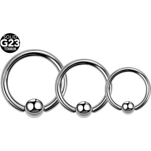 1PC Titanium 18G/16G Helix Daith Cartilage Tragus Earrings Nipple Eyebrow Piercings Jewelry Captive Bead Rings Nose Rings Hoop