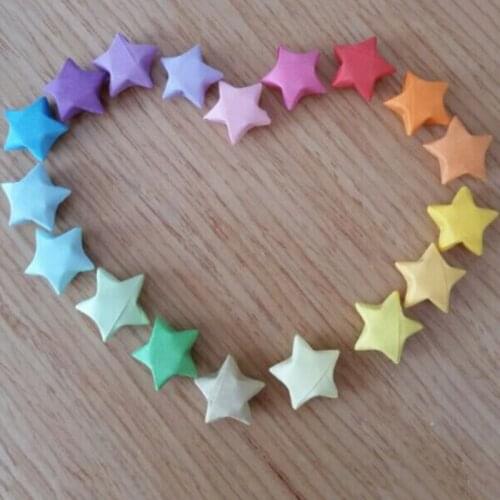 10 Color Mixed Origami Lucky Star Paper Strips Folding Paper Ribbons Colors Craft Paper Decoration Supplies