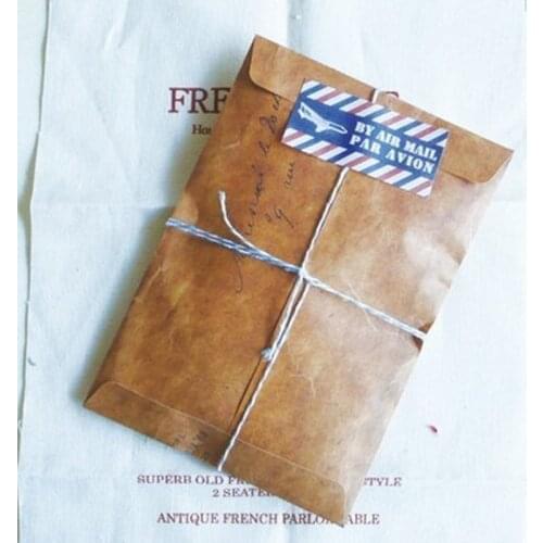 10 Pcs/lot Vintage Kraft Wax Envelopes Wedding Invatate Envelope Postcard Cover Sobres Papel Stationery Zakka Gift