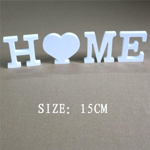 15cm Frees tanding artificial Wood Wooden Letters White word Wedding Party Home Decorations Wood Wooden White Letters Alphabet