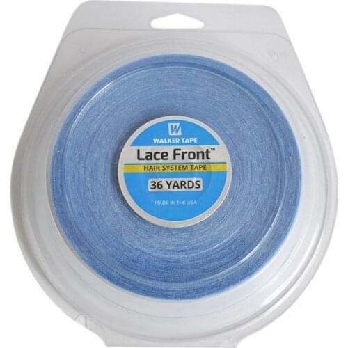 2.54cm*36 yards Blue Lace Front Tape Double-sided Adhesive Tape for Hair Extension/Lace Wig/Toupee