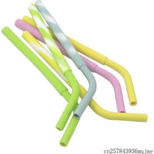 300pcs Silicone Drinking Straw Bent Drink Straws Cocktail Drinks Gadgets for Children
