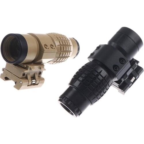 3X Magnifier Tactical Red Dot Sight Sight Rail Hunting Optical Riflescope For Flip For Side Mount