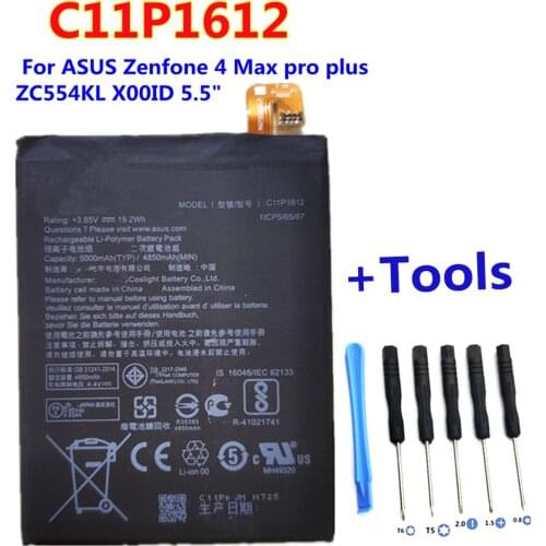 Phone Battery For ASUS ZE553KL ZenFone 3 Dual Z01HDA SIM LTE Zoom S C11P1612 5000mAh