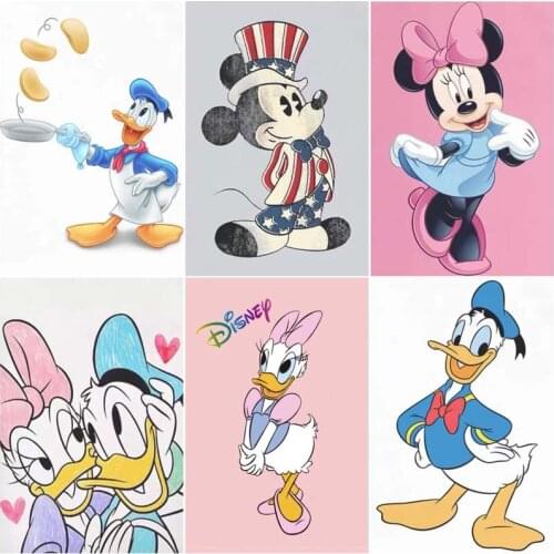 Disney Cartoon Donald Duck Diamond Painting Mickey Mouse 5D Full Square/Round Diamond Mosaic Home Decoration Gift Handwork
