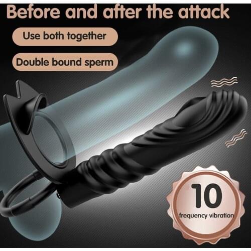 Double Penetration Anal Plug Dildo Vibrator Butt Plug Sex Toys for Couples Strapless Strap-on Dildo Vibrators for Woman Sex Shop