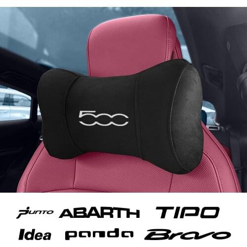 Car Neck Headrest Pillow For Fiat 500 Punto Panda Bravo Idea Tipo Abarth Auto Seat Head Support Neck Protector Rest Memory Foam
