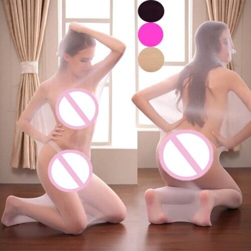 BDSM Women Bondage Sexy Transparent Bodystocking Body Harness Elastic Stockings Seamless Sleepwear Bag Couple Flirting Sex Toys