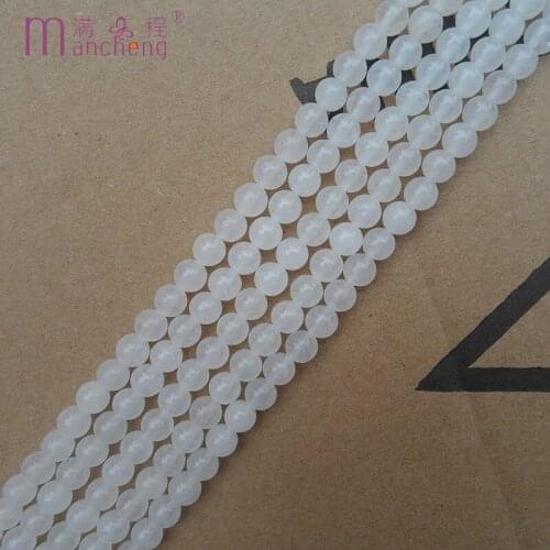 White 8MM Natural stone Snow quartz beads Best-selling cheap Semi-precious Stone Snow Quartz White bead Loose beads (47-48beads)
