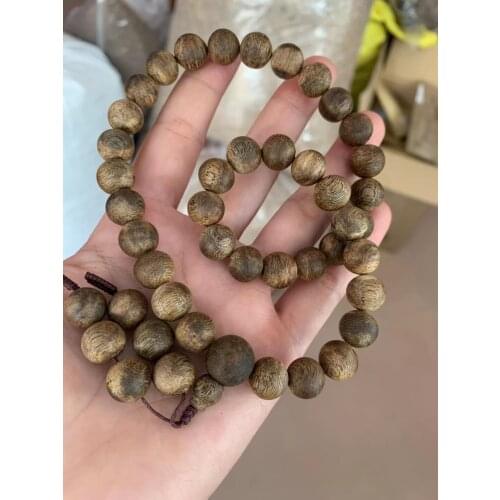 Qinan agarwood bracelets 10mm incense wood beads bracelets men and womens bracelets buddha beads