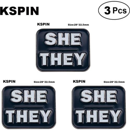 SHE RHEY Lapel Pin Flag badge Brooch Pins Badges 3Pcs a Lot