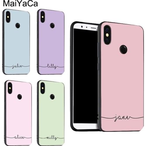 Personalised Name Pastel Custom Case For Xiaomi Redmi Note 10 Pro 7 8 Pro 8T 9S Note 9 Pro Cover For Redmi 9 9T 9C 9A 8A