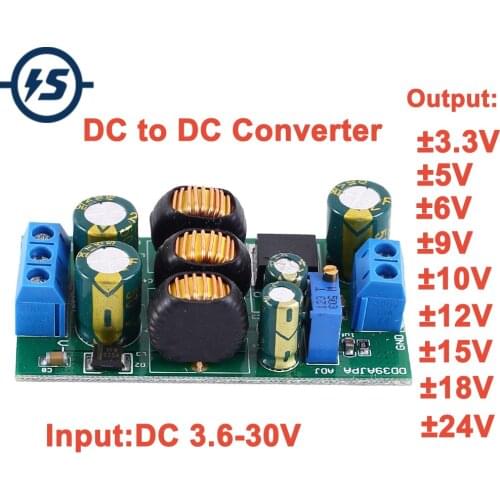 DC-DC Boost Buck Voltage Converter Positive & Negative Step UP Down Power Supply Module Adjustable 20W Dual Output 5V-24V