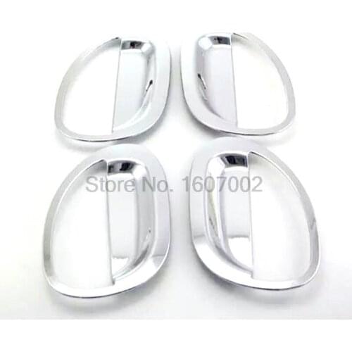 For Renault Kwid 2016 2017 4pcs Chrome Car Exterior Door Handle Bowl Cup Cover Molding Trim Protectors Accessories