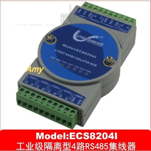 ECS8204I industrial grade 4 RS485 hub repeater allocator HUB isolation