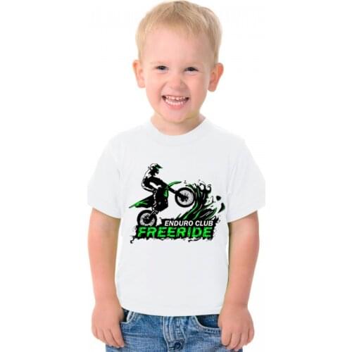 Motorcycle Motocross Tshirt Kids Boys Cool Cartoon Printed Girls T Shirts Baby T Shirt Summer Streewear Girl Teenagers Clothes