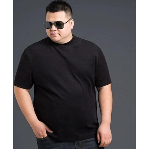 Big size 6XL 7XL 8XL men funny t-shirts short sleeve summer print geometric tees fashion cotton tops dark blue black 54 56 58