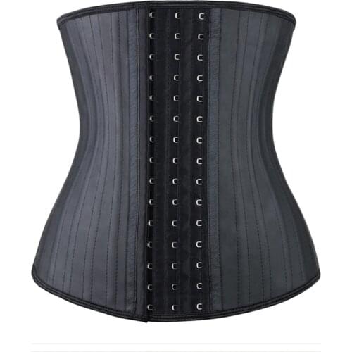 Womens 25 Steel Boned Latex Waist Trainer Corset Underbust Corsets and Bustiers Body Shaper Plus Size Harness Bustier Corselet