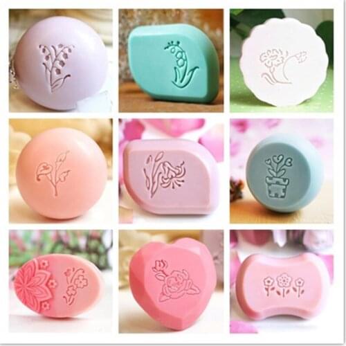 Small Flower Pattern Handmade Soap Stamp Clear Diy Natural Acrylic Decorative Soap Making Custom printing