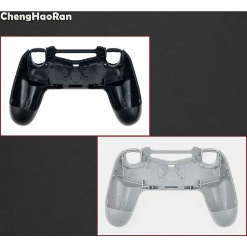 ChengHaoRan Grey white & Black Matte Housing Shell Case Cover for Sony PS4 Playstation 4 Wireless Controller Back Shell Case