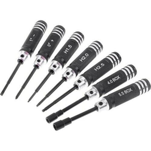 7PCS Hex Screw Driver Tools Kit Set for RC Helicopter Car FPV Racing Drone Quadcopter Toys Model Reparing Tool