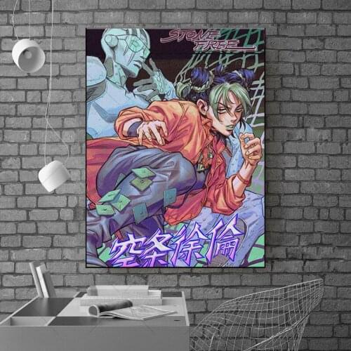 Wall Art Jolyne Cujoh Canvas Pictures Stone Ocean Paintings Home Decor HD Prints JoJos Bizarre Adventure Modular Frame Posters