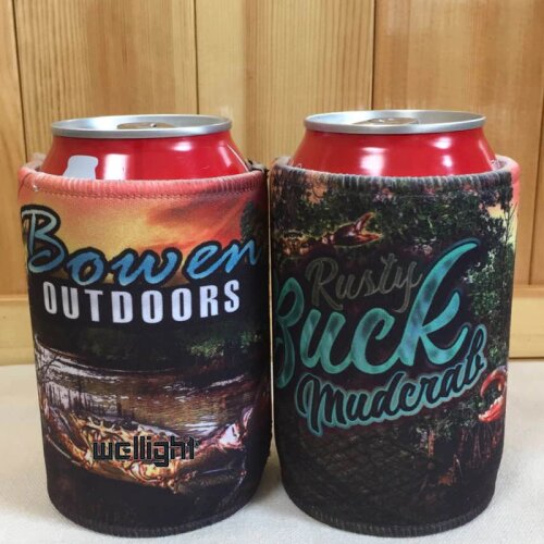 110pcs/lot Custom Logo Neoprene Stubby Holder Beer Can Cooler Bag For Wedding Gifs Promotional Cooler Bags Thermal Ice Packs