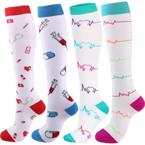 Compression Socks Men Women Knee High Stockings 20-30 MmHg Fit Medical Edema Diabetes Varicose Veins Running Compression Socks