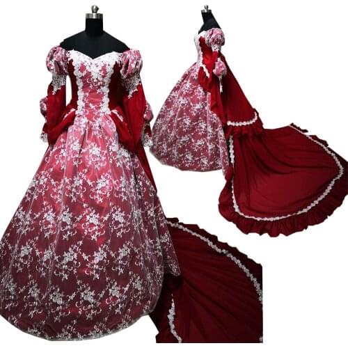 2020 New victorian Halloween Cosplay dress Colonial Georgian Renaissance Gothic Historical dress D-525
