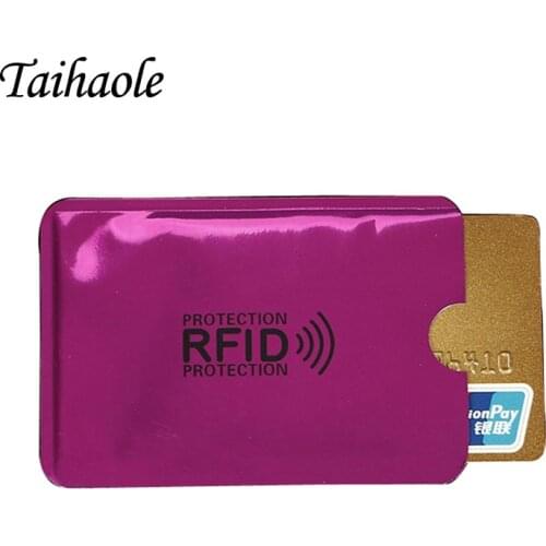 5PC Anti Rfid Card Holder Blocking Reader Lock Card ID Holders Aluminium ID Card Holder Protection Metal Credit Card Holder