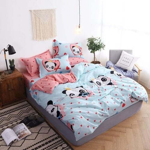 Bedclothes Drop Shippin Duvet Cover Set Bedding Panda Animals Coverlet Bed Cartoon Bedclothing Jogo De Cama Housse De Couette