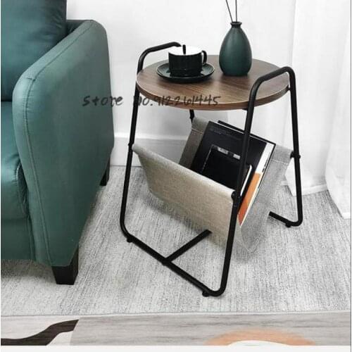 Living Room Sofa Bedside Small Edge Light Luxury Art Corner Tea Table Small House Rack Nordic Minimalist Solid Wood Table