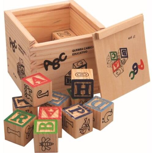 Early Educational Toys Building Blocks Digital Blocks Alphabet Blocks Cubic Volume Wood Parent-child Interaction Intelligence