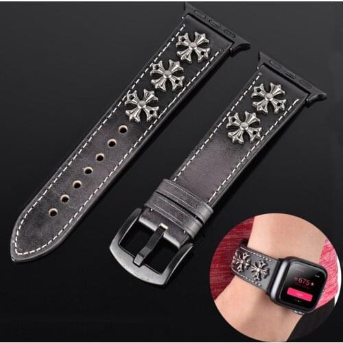 Bracelet Band for Apple Watch strap 42mm 38mm Leather Sports loop For iWatch 4/5 band 44mm 40mm correa apple watch series 3/2/1