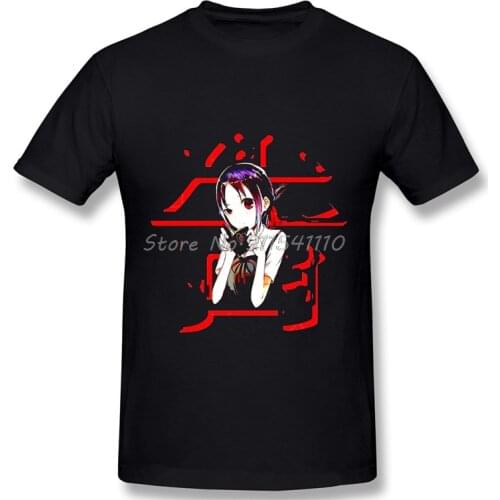 Blushing Kaguya Tops Clothes Streetwear Design Kaguya sama Love Is War Romantic Comedy Anime Series Cotton Men T-Shirt