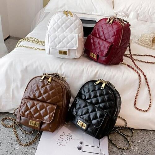 DORANMI Diamond Lattice Backpack Womens Schoolbag 2021 Luxury Brand Designed Female Rucksacks Small Book Back Bag Mochila SB498