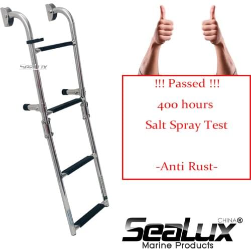 Sealux Stainless Steel 304 2+2 Steps Folding Ladder for Marine Boat Yacht Boarding ladder