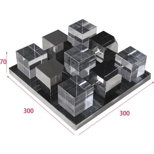 Modern Home Crystal Chess Italian Light Luxury Model Room Study Room Decoration Geometric Chess Pieces Chess Board Nordic