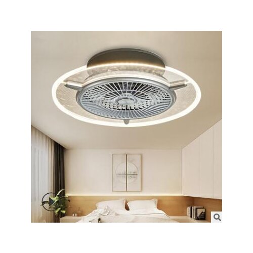 LED invisible fan lamp restaurant hanging fan lamp simple modern household living room lamp bedroom with electric fan lamps and