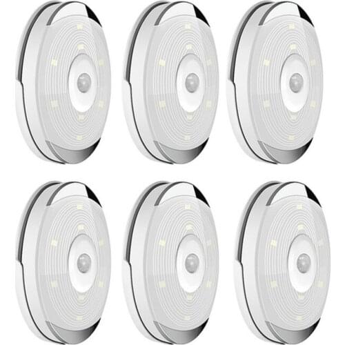 LED Light Pir Motion Sensor Night Lamp Warm White Under Cabinet Closet Bedroom Decor Kitchen Stairs Lighting LED Puck Lights