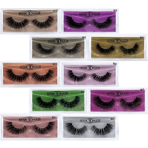 Vip momo 1Pair False Eyelashes Hand Made 3D Mink Lashes Luxury Full Strip Lashes Extension Reusable Fake Eyelashes Cilios