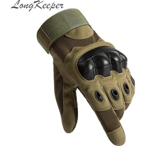 LongKeeper Military Tactical Gloves Men Women Full Finger Army Yellow Gym Sports Mitten Fighting Riding Guante Black Luvas