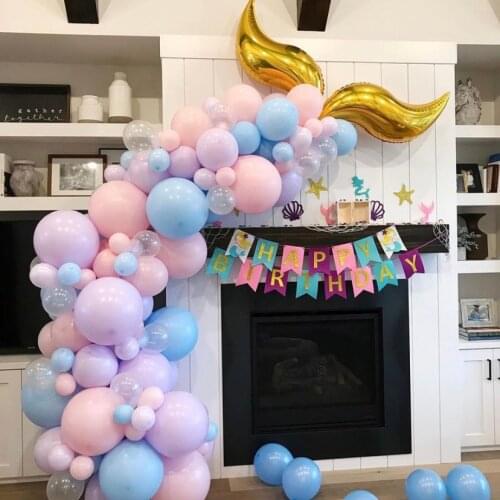 94pcs Mermaid Birthday Party Balloon Arch Set Mermaid Tail Balloon Girl Birthday Party Decor Supplies Mermaid Ballon Baby Shower