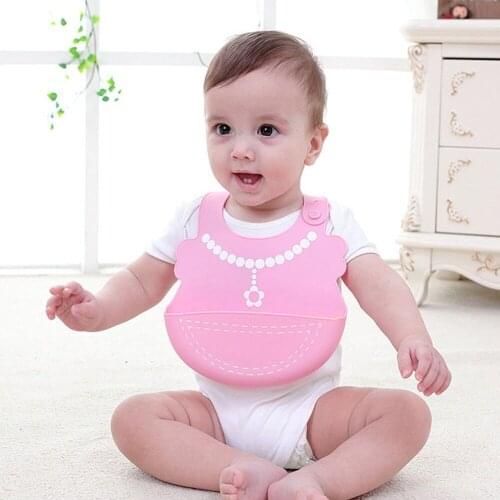 High Quality Baby Bibs Waterproof Silicone Feeding Infant Saliva Towel Newborn Cartoon Aprons Baby Food-Grade Silicone Bibs
