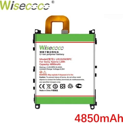 Wisecoco 4850mAh LIS1525ERPC Battery For SONY Xperia Z1 L39h L39 C6902 C6903 C6916 C6943 SO-01F L39T L39U Phone+Tracking Number